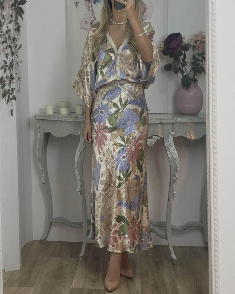 MAIAN - FLORAL SILK TOP