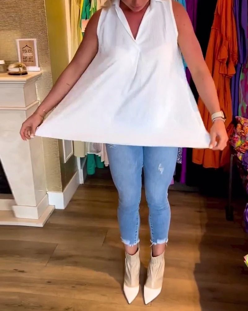 ANORIA - STYLISH SLEEVELESS TOP