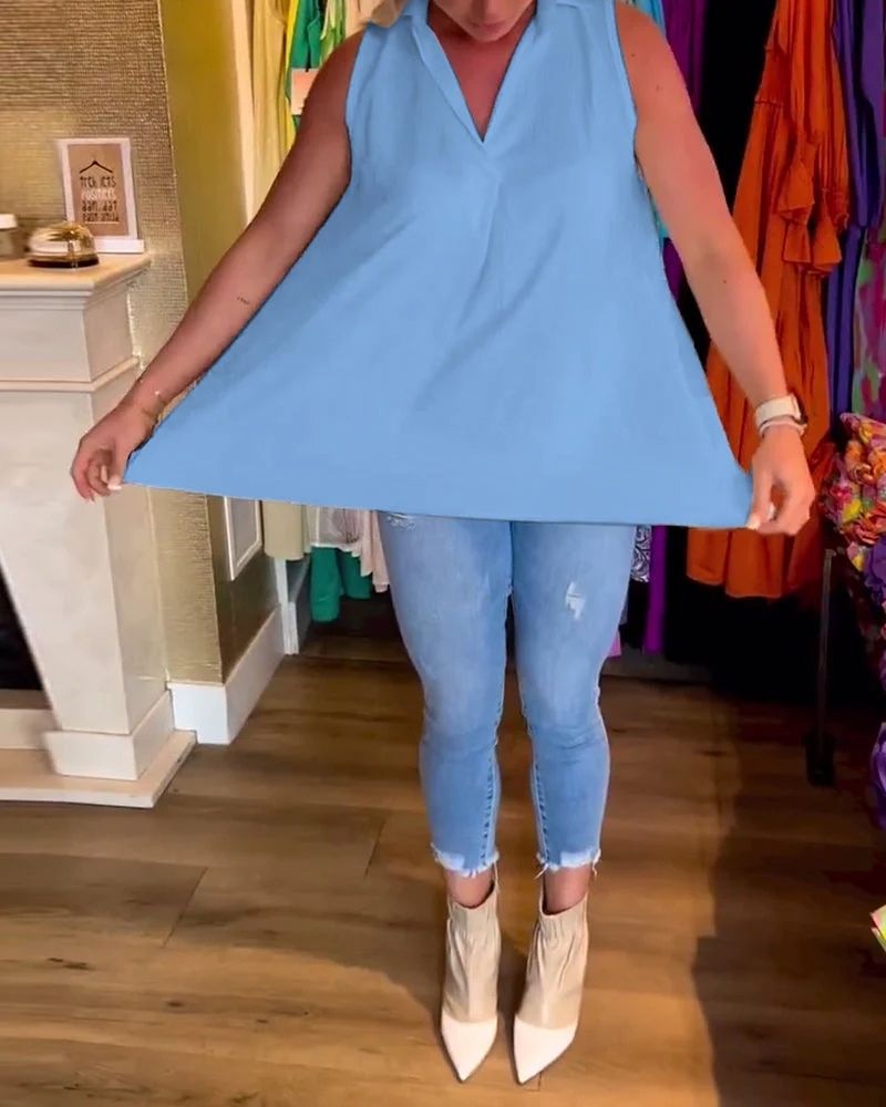 ANORIA - STYLISH SLEEVELESS TOP