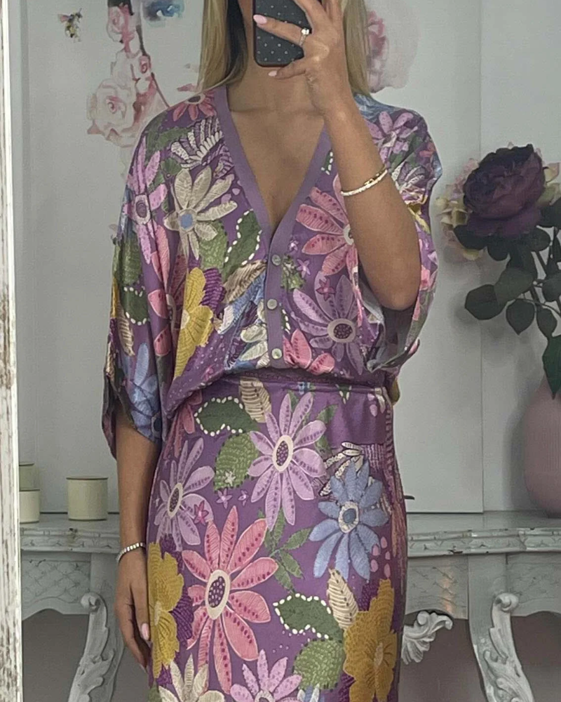 MAIAN - FLORAL SILK TOP