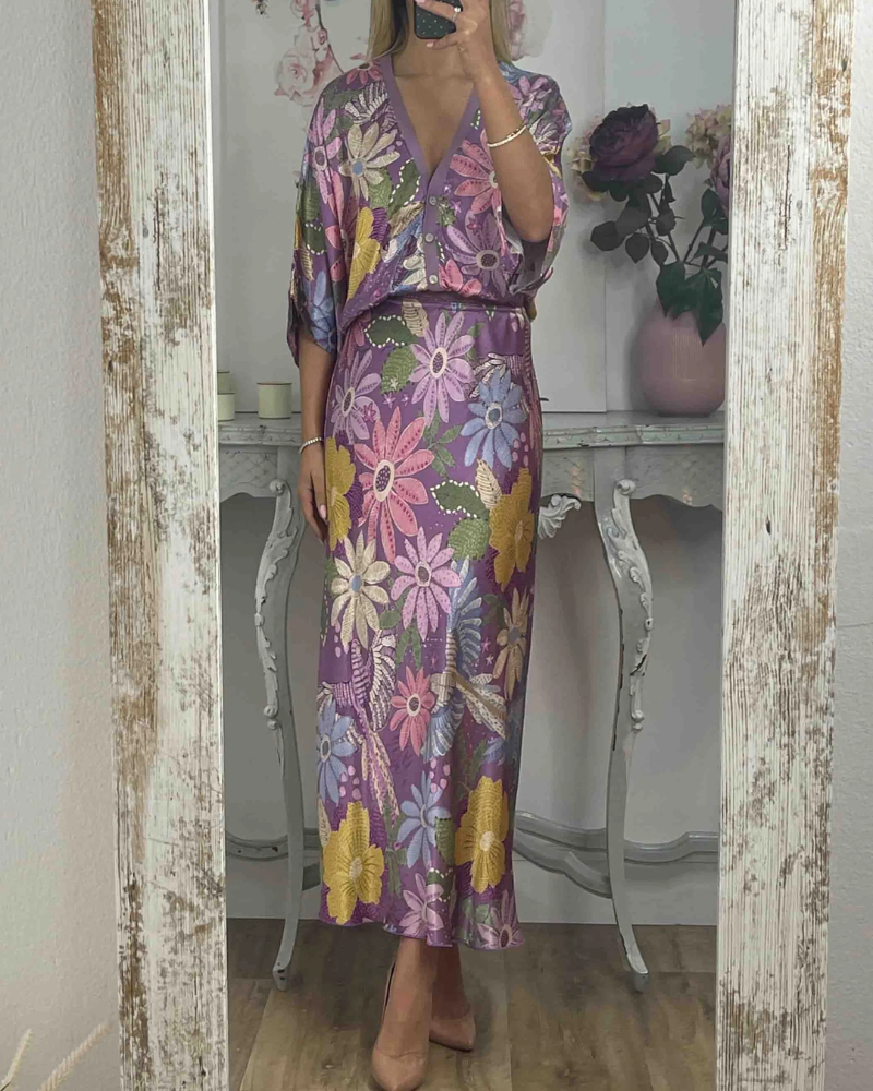 MAIAN - FLORAL SILK TOP